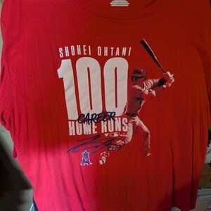 Red Shohei Ohtani Graphic T-Shirt